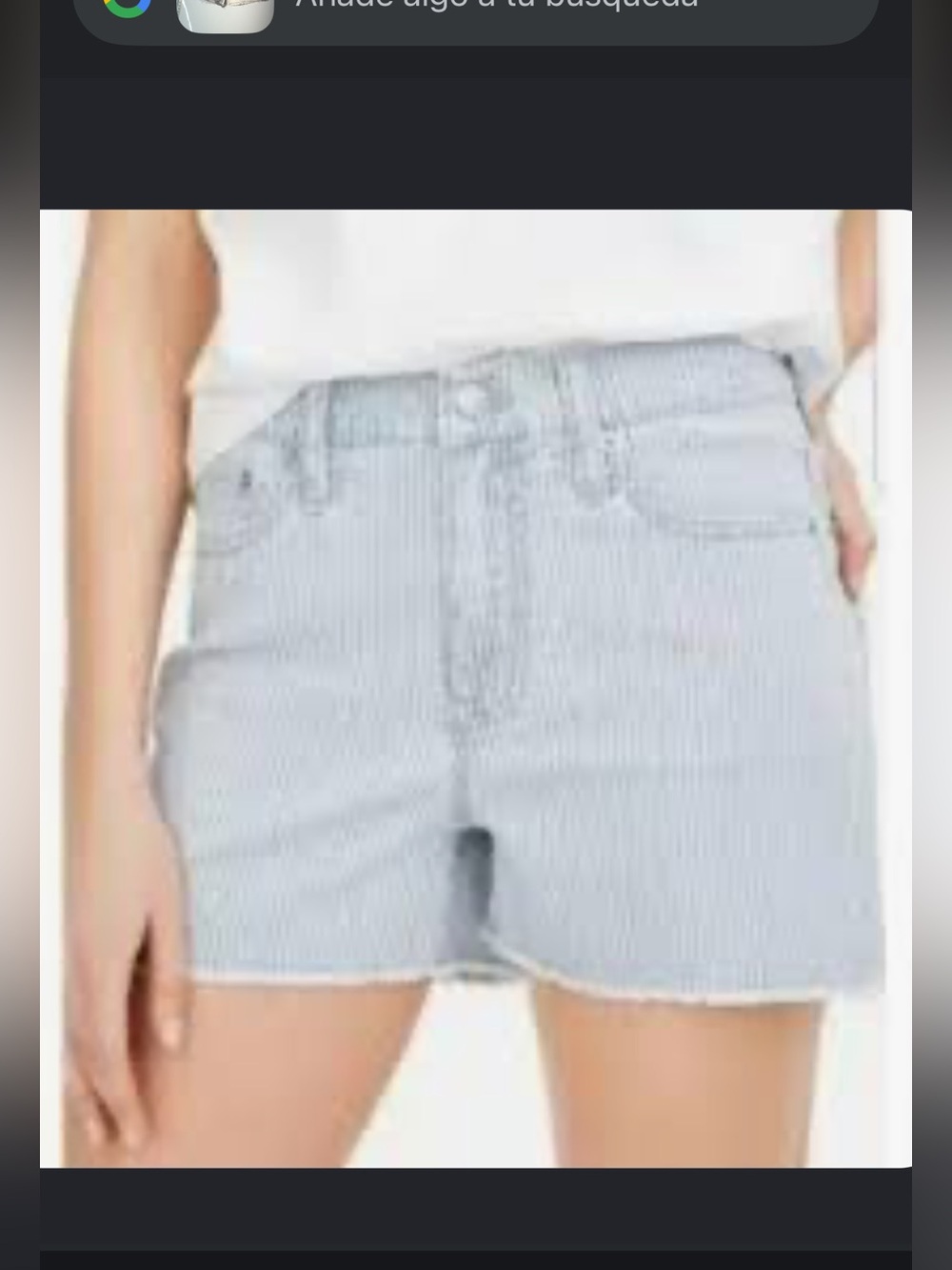 American Eagle Outfitters Light Blue Pinstripe Denim Shorts